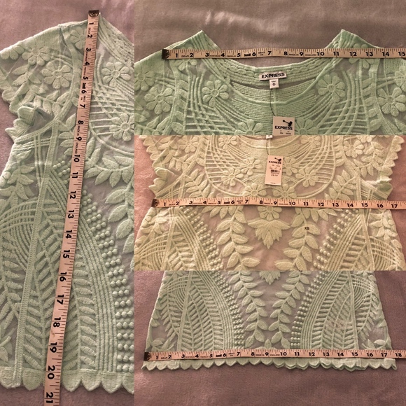 Express Short Sleeve Baroque Lace Tee Bundle - Picture 8 of 8